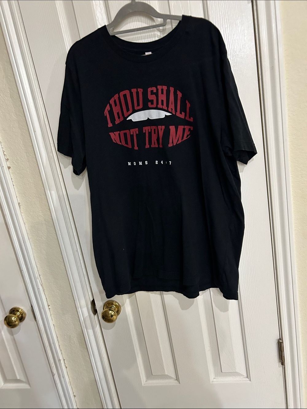 Thou Shall Not Try Me Black Graphic Tee